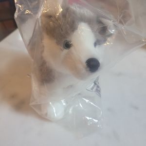 Douglas White Gray Husky Dog Puppy Plush 10" Stuffed Animal Soft Cuddle Toy